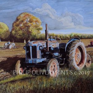 Fordson Major Tractor Art Print by Philip Oliver Prints