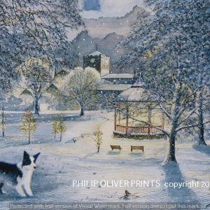 Seasons greetings card, Hexham, Northumberland by Philip Oliver Prints