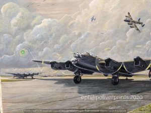 Lancaster Bomber illustration RAF Coningsby