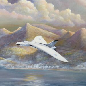 Vulcan Bomber flying over Lake Derwentwater